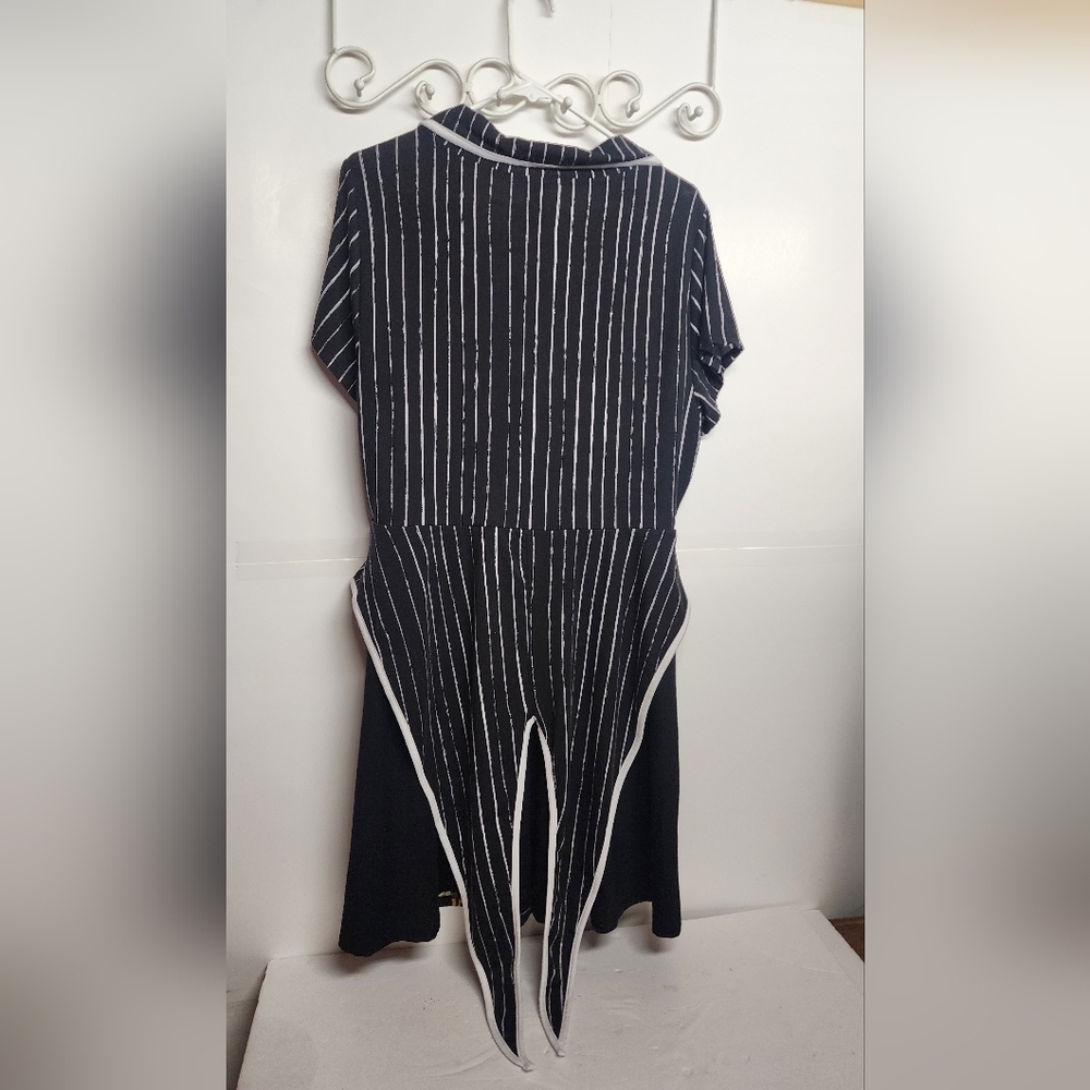 Disney Tim Burtons The Nightmare Before Christmas Black and White Striped Dress - Picture 2 of 10